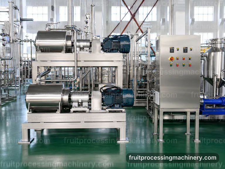 integrated fruit processing machinery, common buyer questions: integrated machinery train connection view