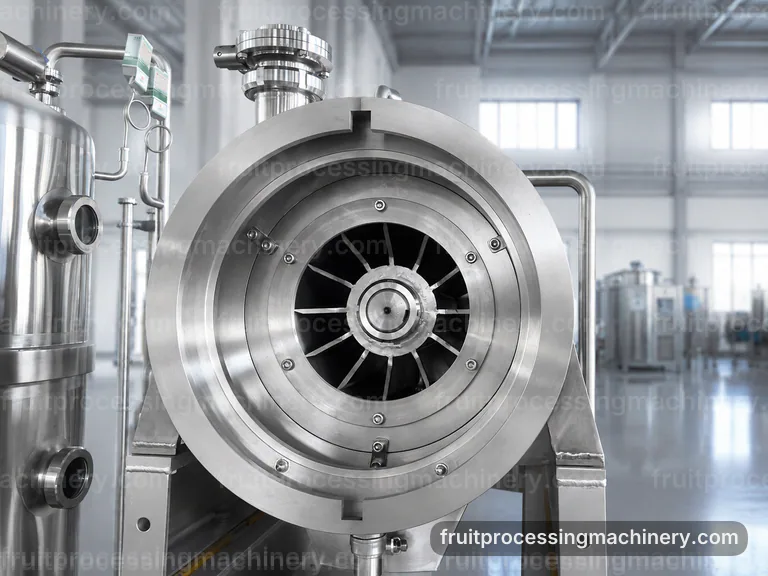 integrated fruit processing machinery, feed and output handling: line controls and buffer logic connection view