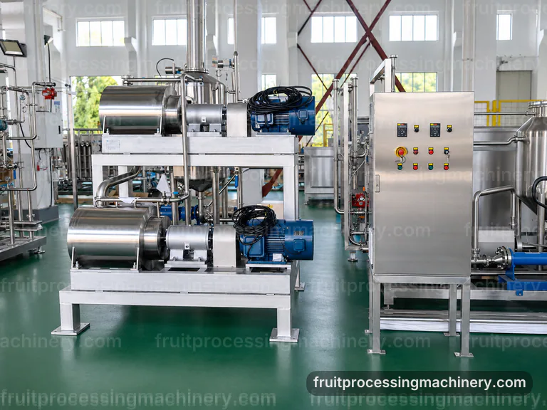 integrated fruit processing machinery, proposal requirements: integrated machinery train connection view